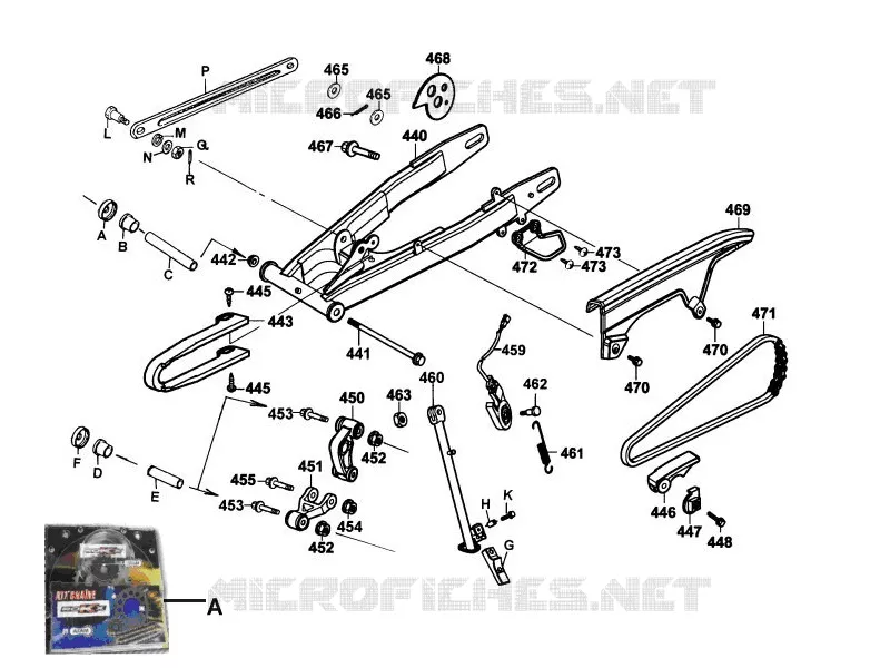 BRAS OSCILLANT / BEQUILLE / BIELLETTES Kymco moto 125 STRYKER STRYKER 125 4T  STRYKER 125 4T