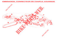 EMBRAYAGE / CORRECTEUR DE COUPLE / COURROIE pour Kymco SUPER 9 50 AC 2T EURO II