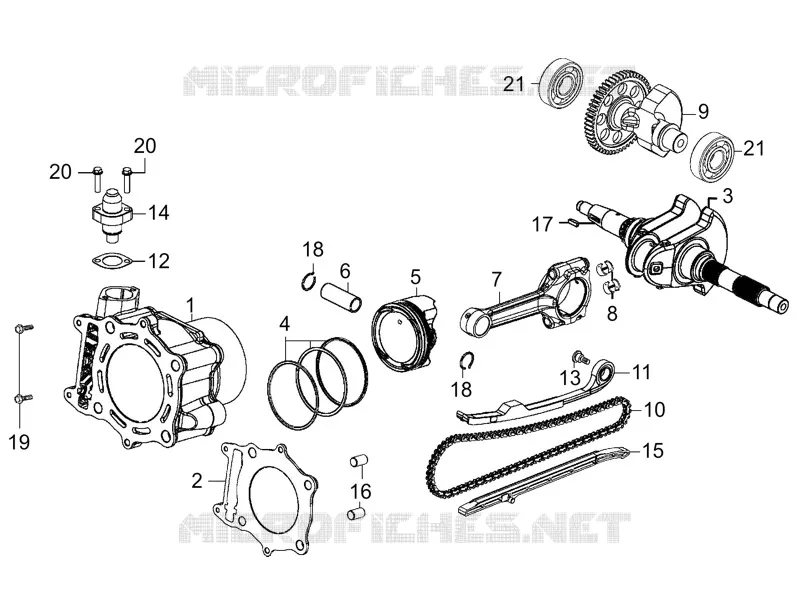 CYLINDRE / PISTON Kymco scooter 400 XCITING XCITING 400I 4T EURO III  XCITING 400I 4T EURO III