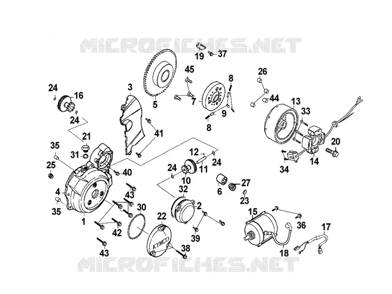ALLUMAGE / DEMARREUR Kymco moto 125 ZING ZING II 125 4T EURO III  ZING II 125 4T EURO III