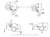 CLIGNOTANTS pour Kymco ZING II 125 4T EURO III DARK SIDE