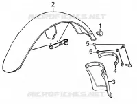 GARDE BOUE AVANT pour Kymco ZING II 125 4T EURO III DARK SIDE