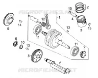 PISTON / VILEBREQUIN pour Kymco ZING II 125 4T EURO III DARK SIDE