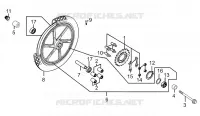 ROUE ARRIERE pour Kymco ZING II 125 4T EURO III DARK SIDE