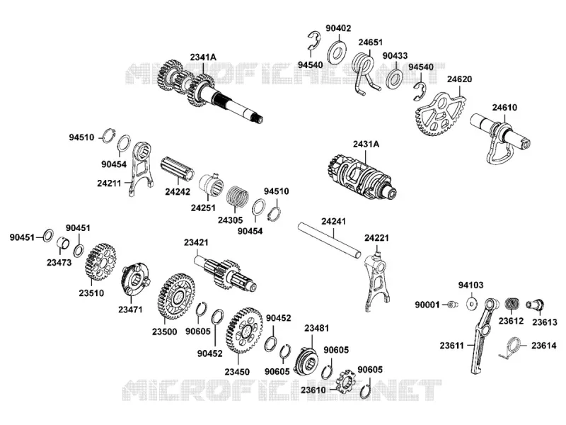 TRANSMISSION PRIMAIRE Kymco quad 700 MXU MXU 700I IRS 4T EURO 2  MXU 700I IRS 4T EURO 2