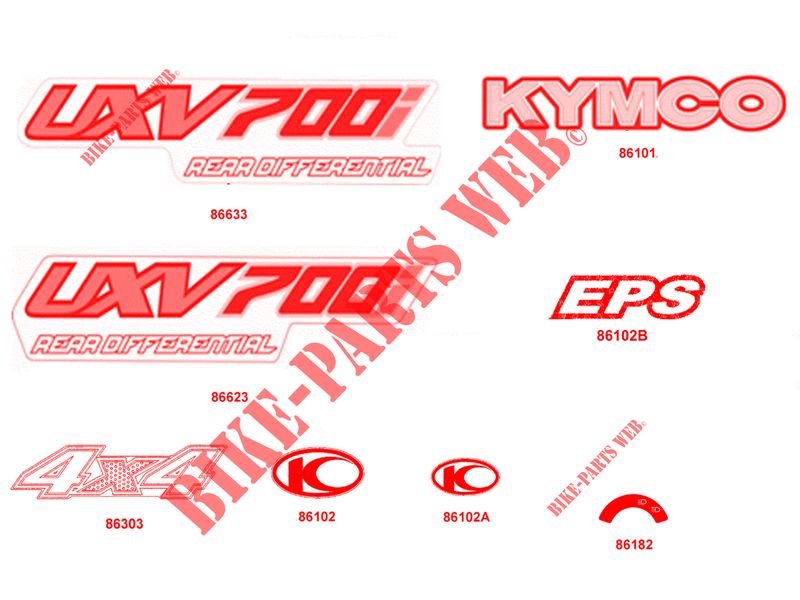 DECO pour Kymco KYMCO UXV 700I EPS 4T EURO 2