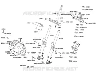 FOURCHE / GARDE BOUE pour Kymco XCITING 400I ABS 4T EURO 4