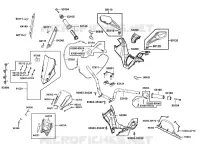 GUIDON / RETROVISEUR pour Kymco XCITING 400I ABS 4T EURO 4