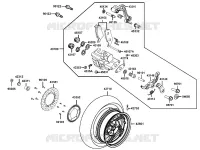 ROUE ARRIERE pour Kymco XCITING 400I ABS 4T EURO 4