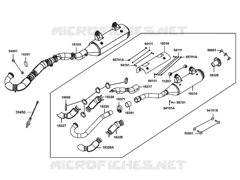 ECHAPPEMENT Kymco quad 700 MXU MXU 700I IRS 4T EURO 4  MXU 700I IRS 4T EURO 4