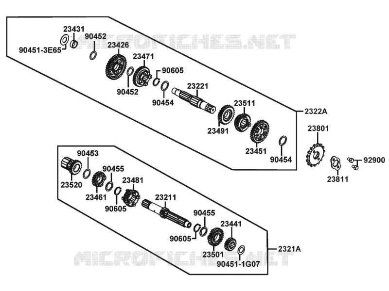 BOITE DE VITESSES Kymco moto 125 CK CK 1 125 4T EURO 3  CK 1 125 4T EURO 3