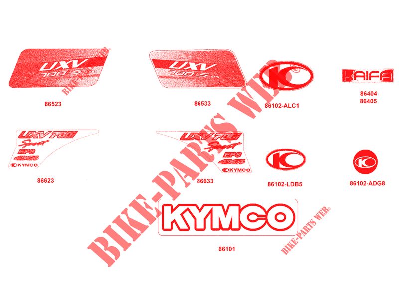 DECO pour Kymco KYMCO UXV 700I SPORT EPS 4T EURO 4