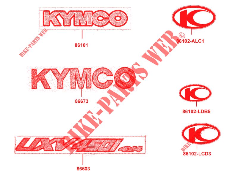 DECO pour Kymco KYMCO UXV 450I 4T EURO 4