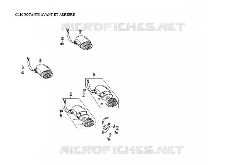 CLIGNOTANTS AVANTS / ARRIERES Kymco scooter 100 COBRA COBRA 100  2T  COBRA 100  2T