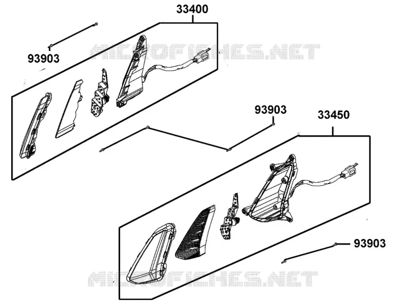 CLIGNOTANTS Kymco scooter 50 LIKE LIKE 50I 4T EURO 4  LIKE 50I 4T EURO 4