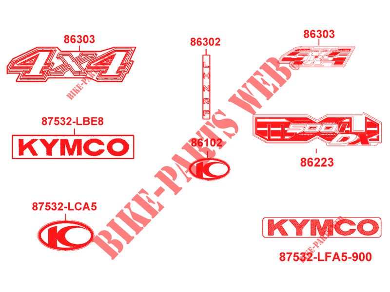 DECO pour Kymco MXU 500I DX IRS 4T EURO 2