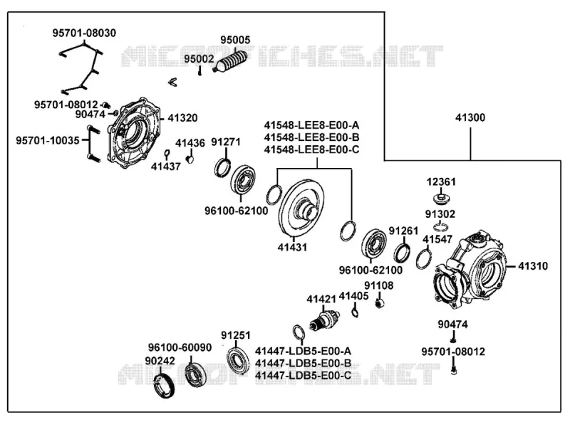 PONT ARRIERE Kymco quad 550 MXU MXU 550I IRS 4T T3B  MXU 550I IRS 4T T3B