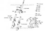 FOURCHE / GARDE BOUE AVANT pour Kymco K XCT 300I ABS