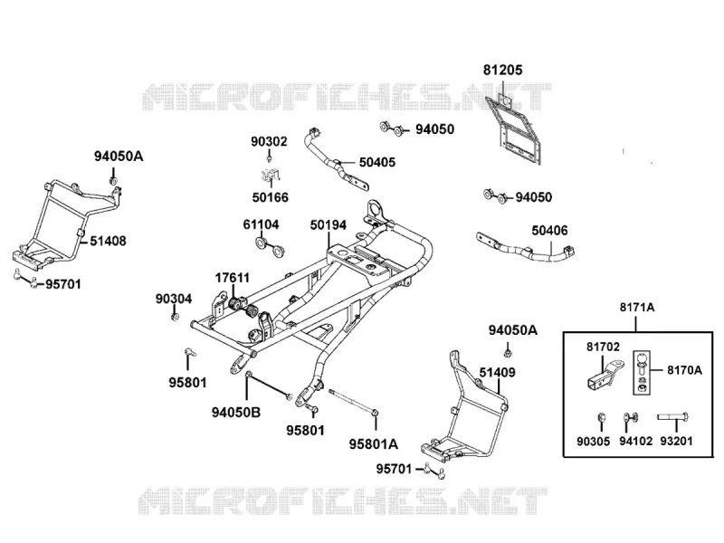 BOUCLE ARRIERE Kymco quad 300 MAXXER MAXXER 300 EVO T3B  MAXXER 300 EVO T3B
