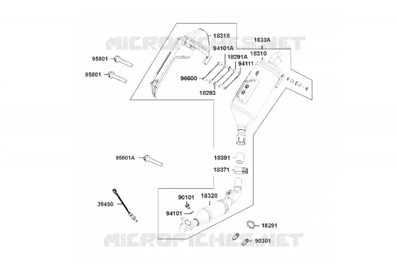 ECHAPPEMENT Kymco scooter 200 KRV KRV 200 4T EURO 5  KRV 200 4T EURO 5