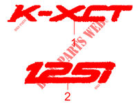 AUTOCOLLANTS pour Kymco K-XCT 125 I 4T EURO III