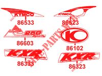 AUTOCOLLANTS KXR pour Kymco KXR 250 4T EURO II - MAXXER 250 4T EURO II