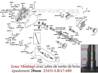TRANSMISSION PRIMAIRE (2EME MONTAGE)  250 kymco-moto KXR KXR 250 4T EURO II - MAXXER 250 4T EURO II 38
