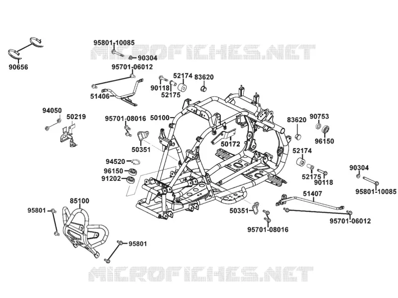 Kit Serrure Allumage Kymco KXR 250 Sport - 2 Clés Incluses - Remplacement Clé Perdue Ou Cassée - Qualité OEM