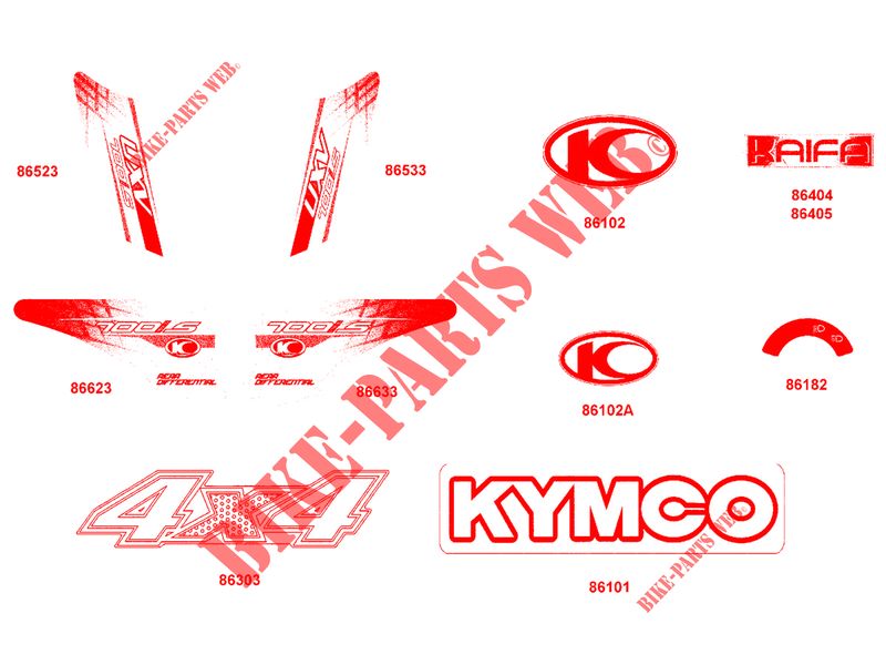 DECO pour Kymco KYMCO UXV 700I SPORT 4T EURO II