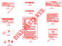 ETIQUETTES D'AVERTISSEMENT pour Kymco MAXXER 300 US 4T EURO II