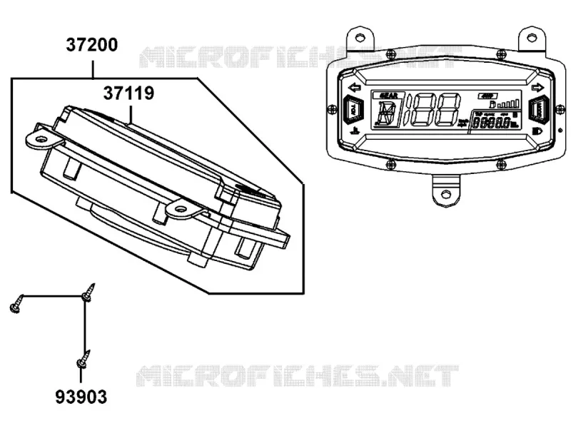 Aqxreight Couvercle De Compteur De Vitesse Moto Noir Pour YBR 125 ED 2005-2009