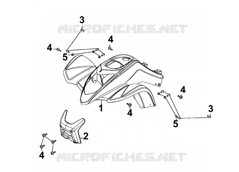 CARENAGES AVANT Kymco quad 90 MAXXER MAXXER 90 4T TOUT TERRAIN  MAXXER 90 4T TOUT TERRAIN