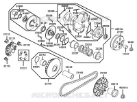 VARIATEUR / EMBRAYAGE  300 kymco-moto MXU MXU 300 R 4T EURO II 34