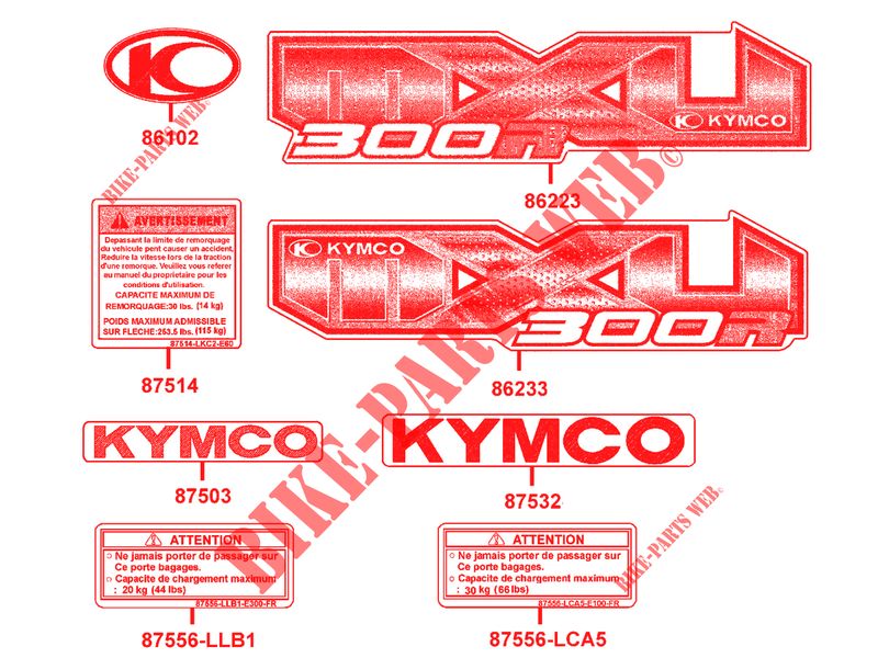 DECO pour Kymco MXU 300 R 4T EURO II