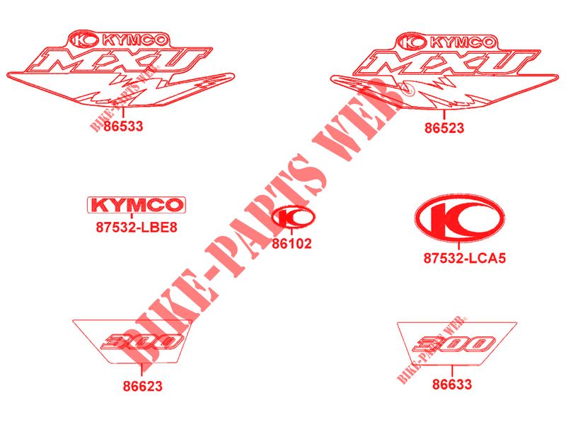 DECO pour Kymco MXU 300 US 4T EURO II