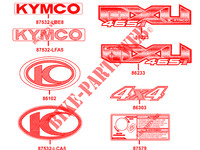 AUTOCOLLANTS pour Kymco MXU 465 4X4 INJECTION 4T EURO II