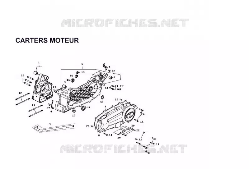CARTER MOTEUR Kymco scooter 250 PEOPLE PEOPLE 250 4T EURO II  PEOPLE 250 4T EURO II